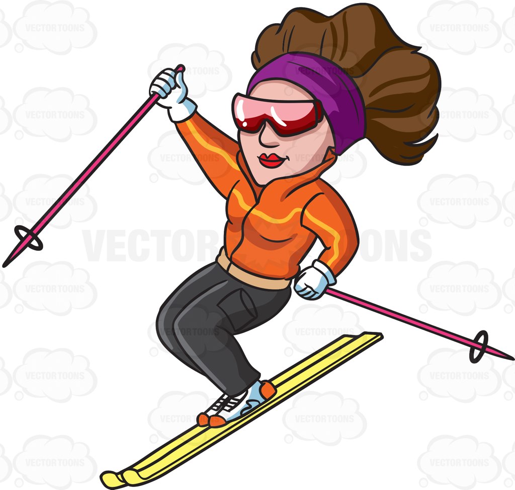 Skiing clipart free.