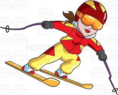 Free skiing clipart.