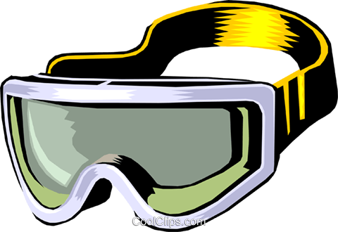 Skiing goggles Royalty Free Vector Clip Art illustration