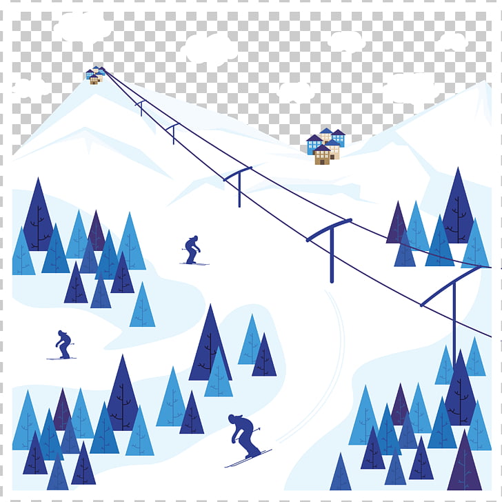 Skiing Snow Ski resort Cartoon, Skiing PNG clipart