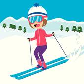Clipart snow skiing