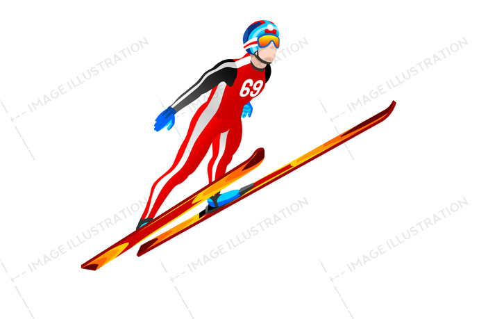 Ski Jump Winter Sports Clipart