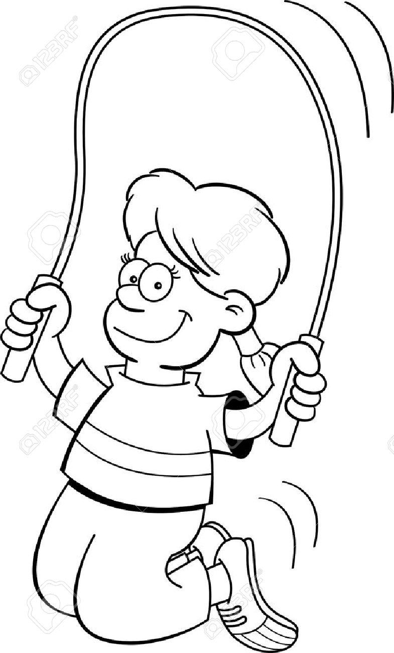 Skipping rope clipart.