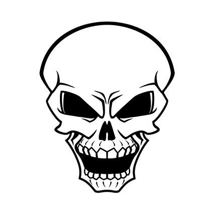 Angry skull clipart