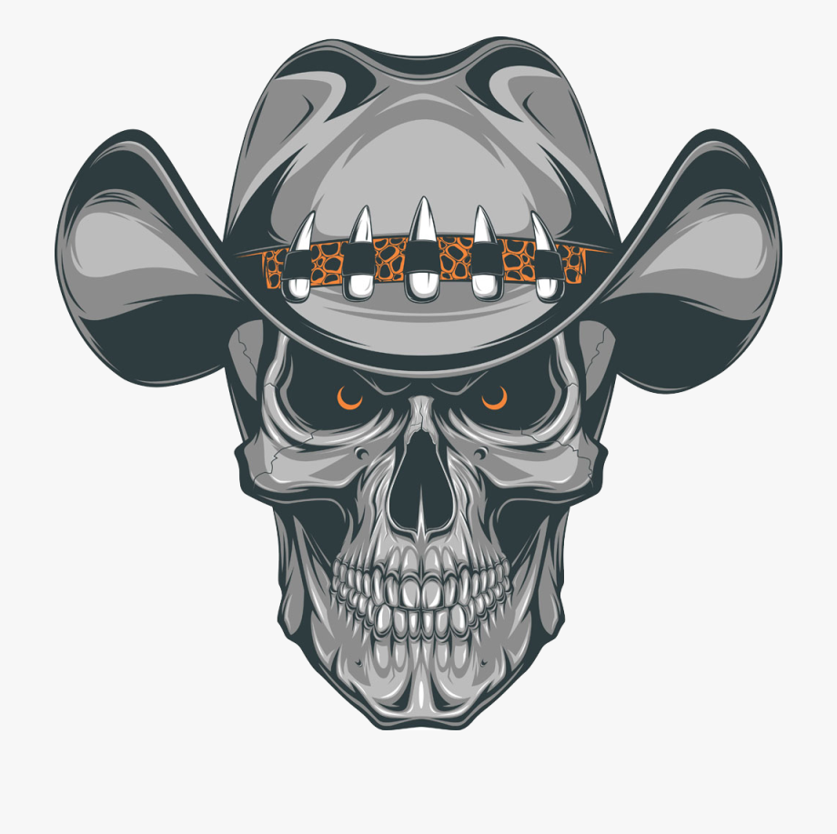 And School Old Skull Cowboy Cowboys Clipart