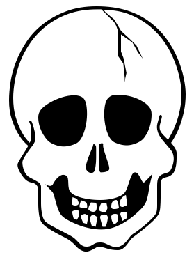 Halloween skull clip.