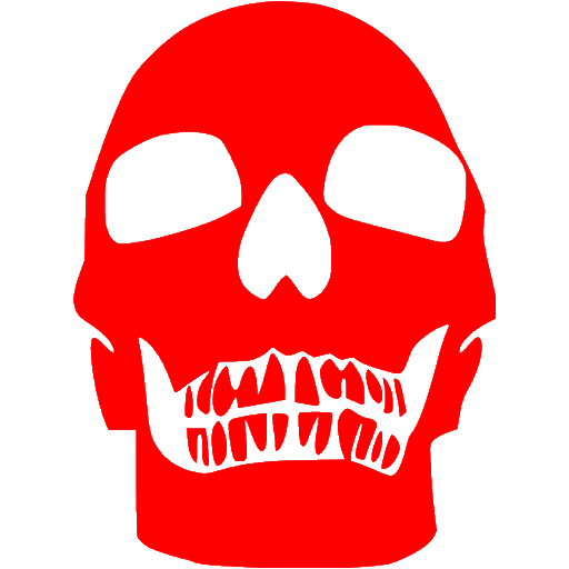 Red skull clipart.