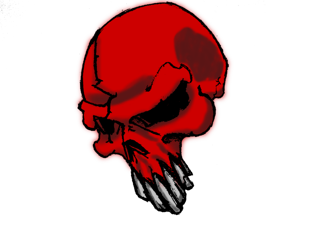 Red skull bone.