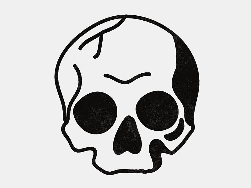 Simple blackwork skull.