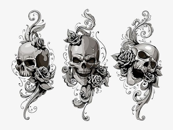 Skull tattoos png.