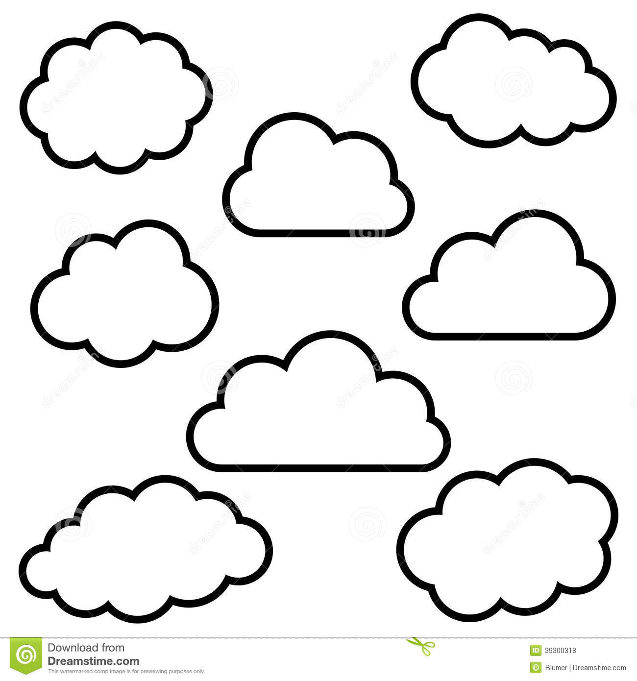 Sky black and white clipart
