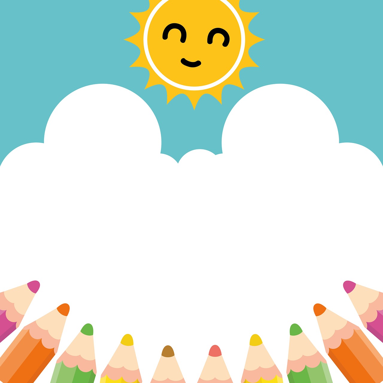 Pencil,sun,sky,clipart,cute