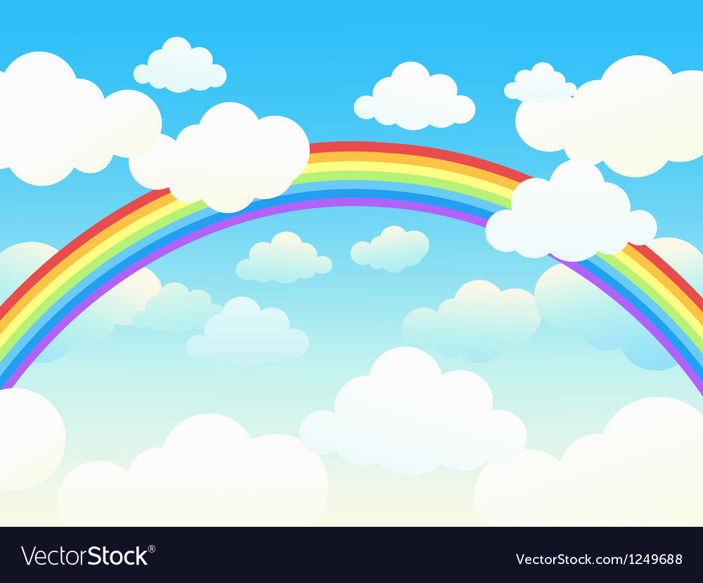 Sky clipart rainbow.