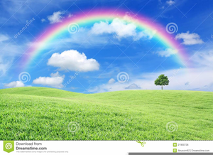 Clipart rainbow sky.