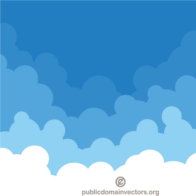Cloudy sky vector clip art