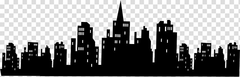 Batman Gotham City Skyline Silhouette Wall decal, city