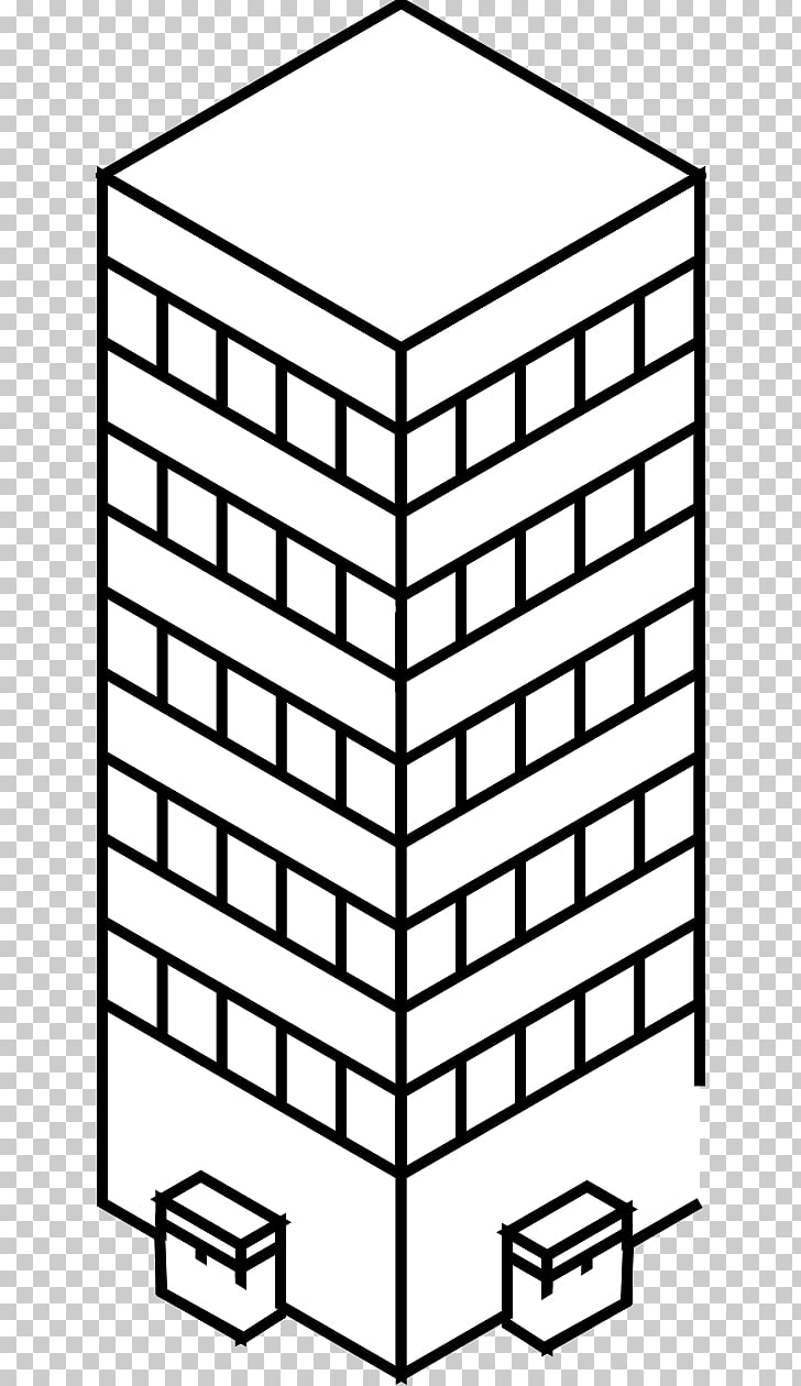 Black and white Drawing Building , skyscraper PNG clipart