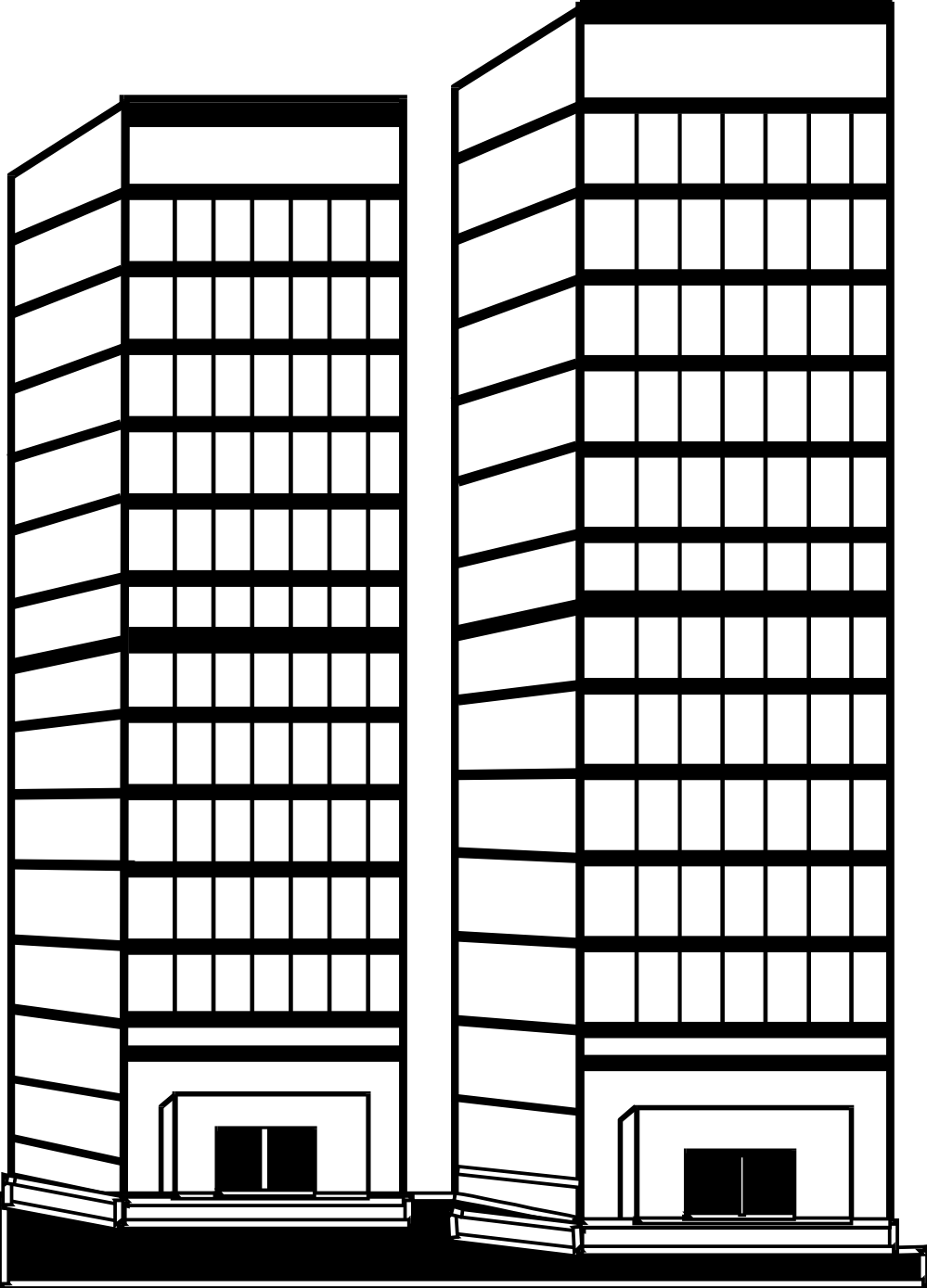 Free Skyscraper Clipart Black And White, Download Free Clip