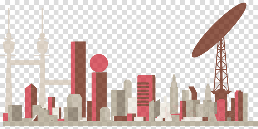 Pink human settlement city text skyscraper clipart