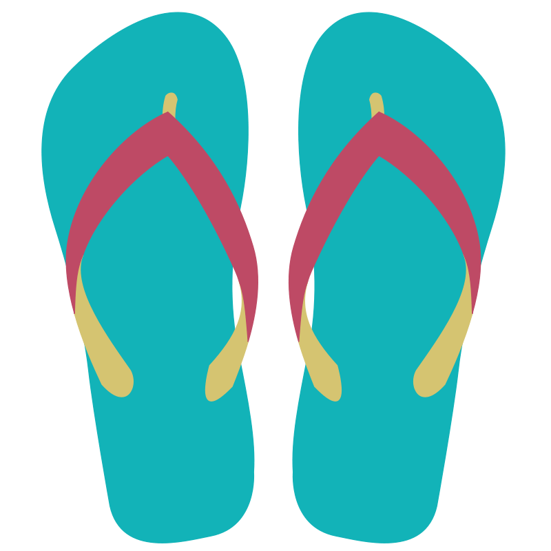 Beach Sandals Cliparts