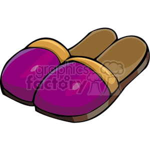 Purple slippers clipart.