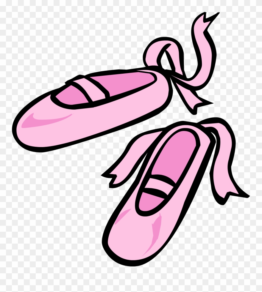 Cartoon ballet shoes.