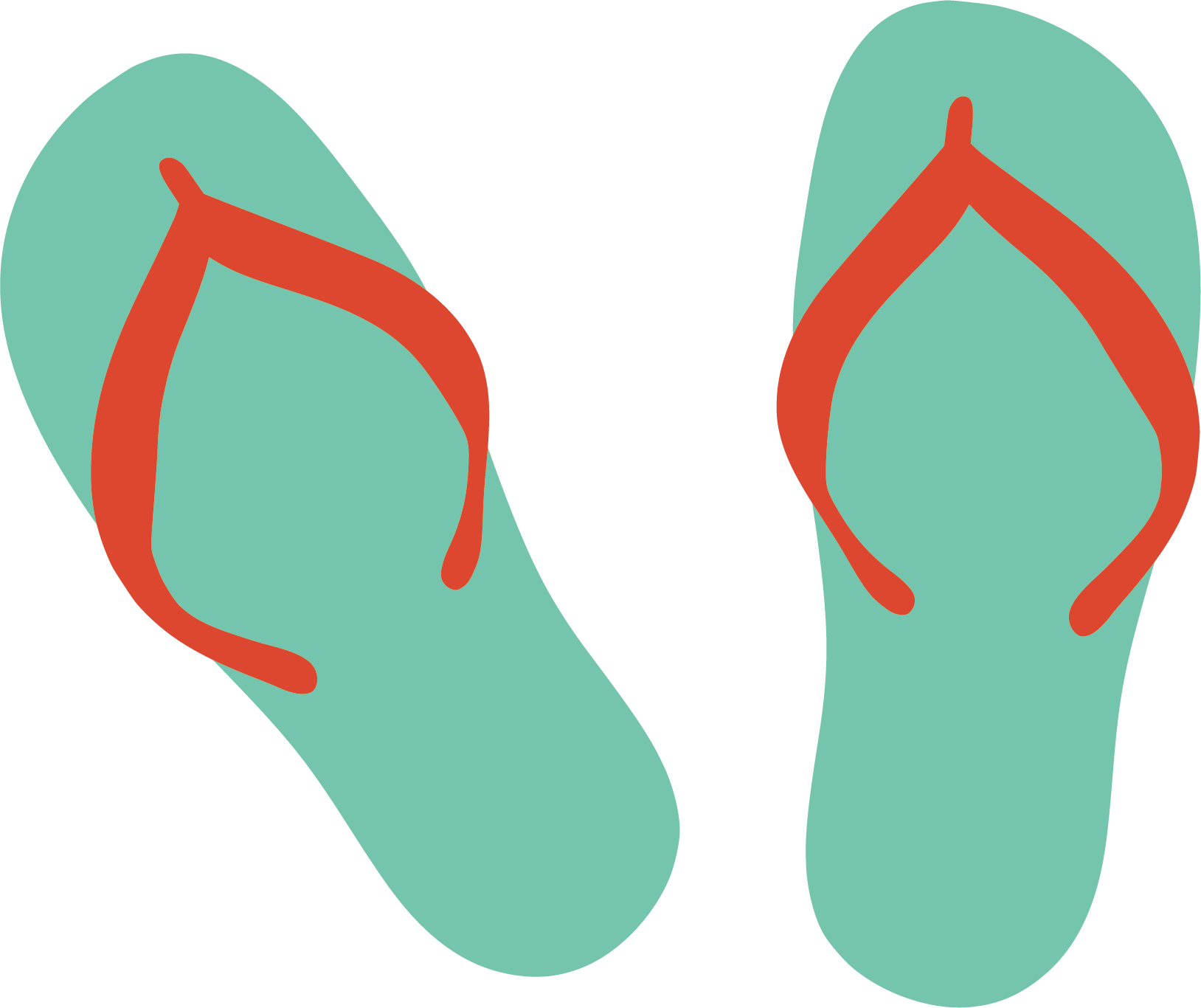 Flipflops slipper sandal.