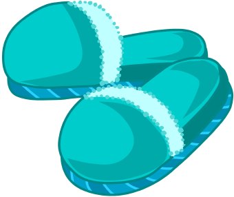 Fuzzy slippers clipart.