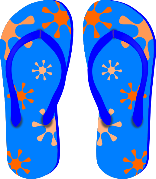 Hawaiian slippers clipart.