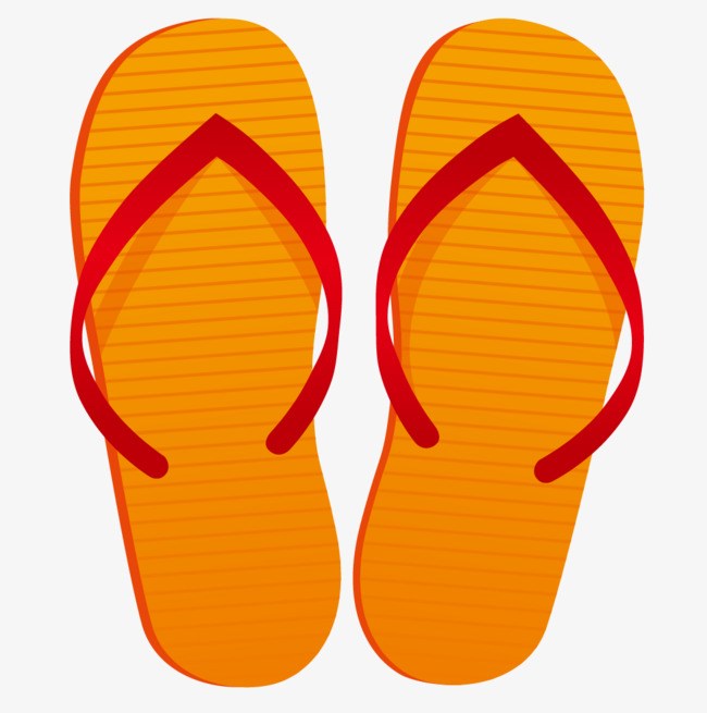 slippers clipart orange