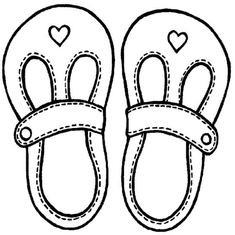 Free Slippers Clipart Black And White, Download Free Clip
