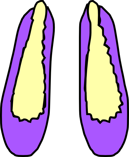 slippers clipart purple