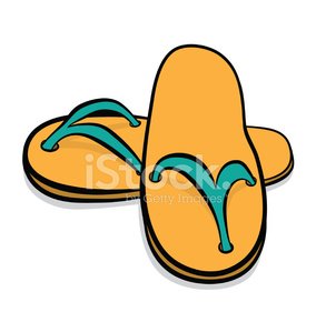 Rubber slippers clipart.