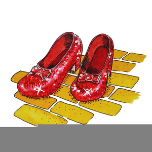 slippers clipart ruby red