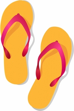 Beach slippers vector free vector download