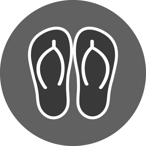 Slippers vector icon.