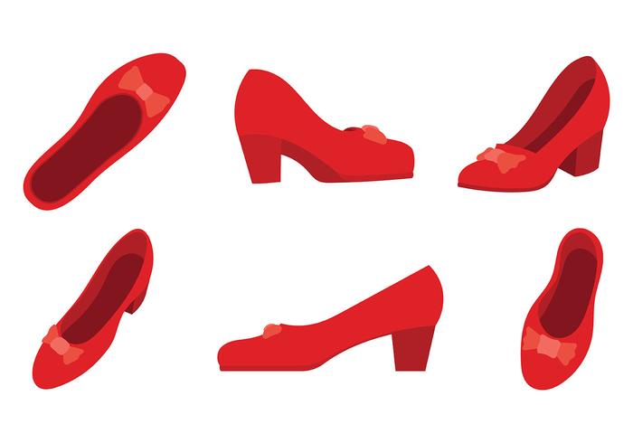 Ruby slippers vector.