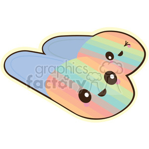 Slippers vector clip.