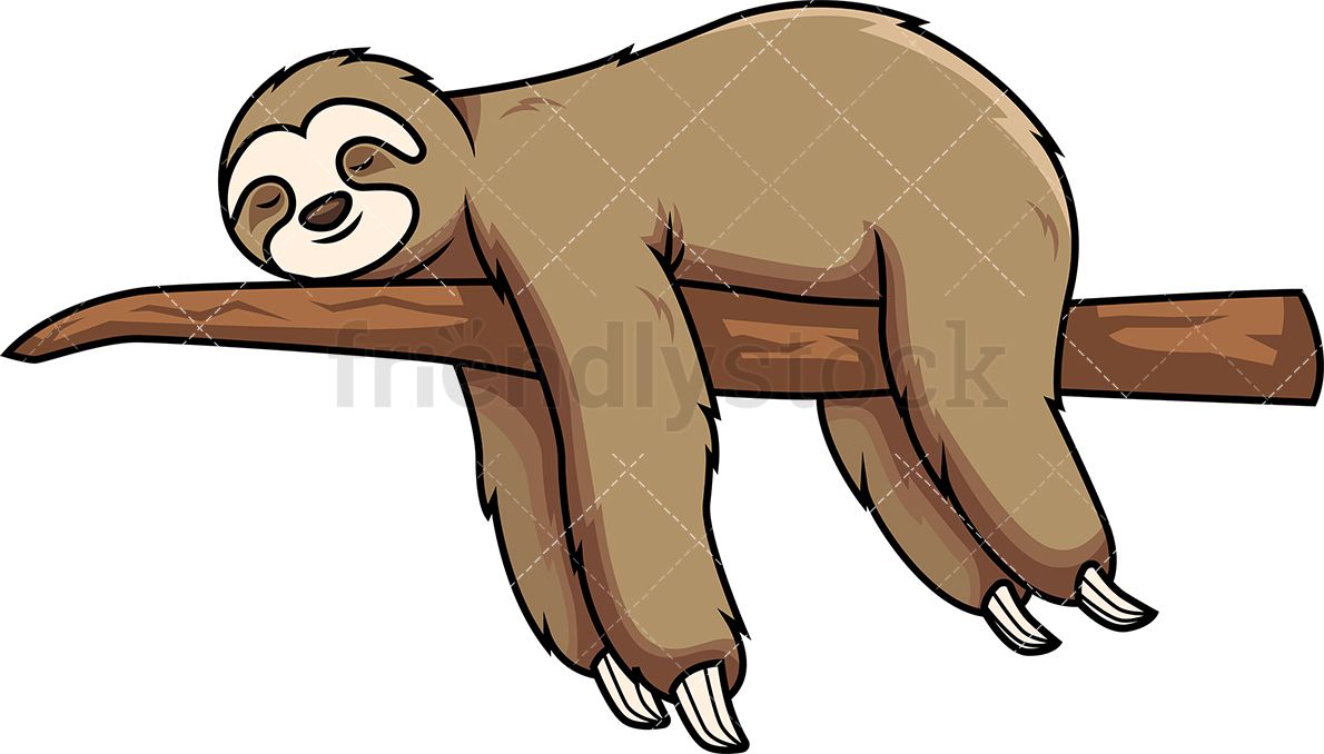 sloth clipart free