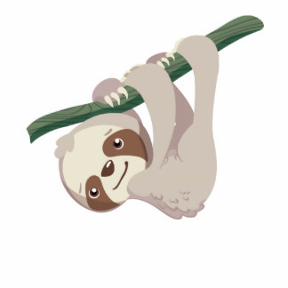 Baby sloth clipart.