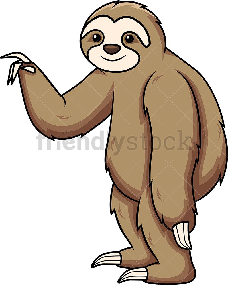 sloth clipart free digital cartoon