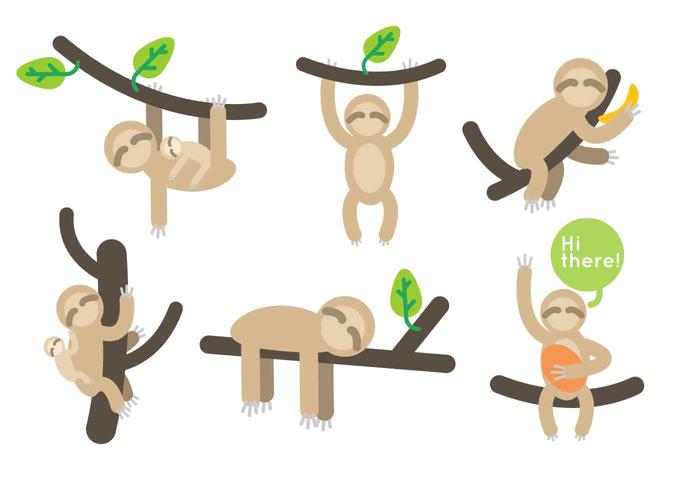 sloth clipart free faultier