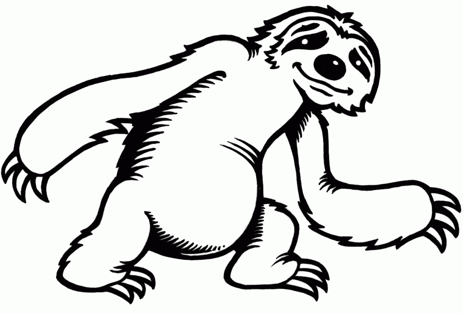 Sloth outline diy.
