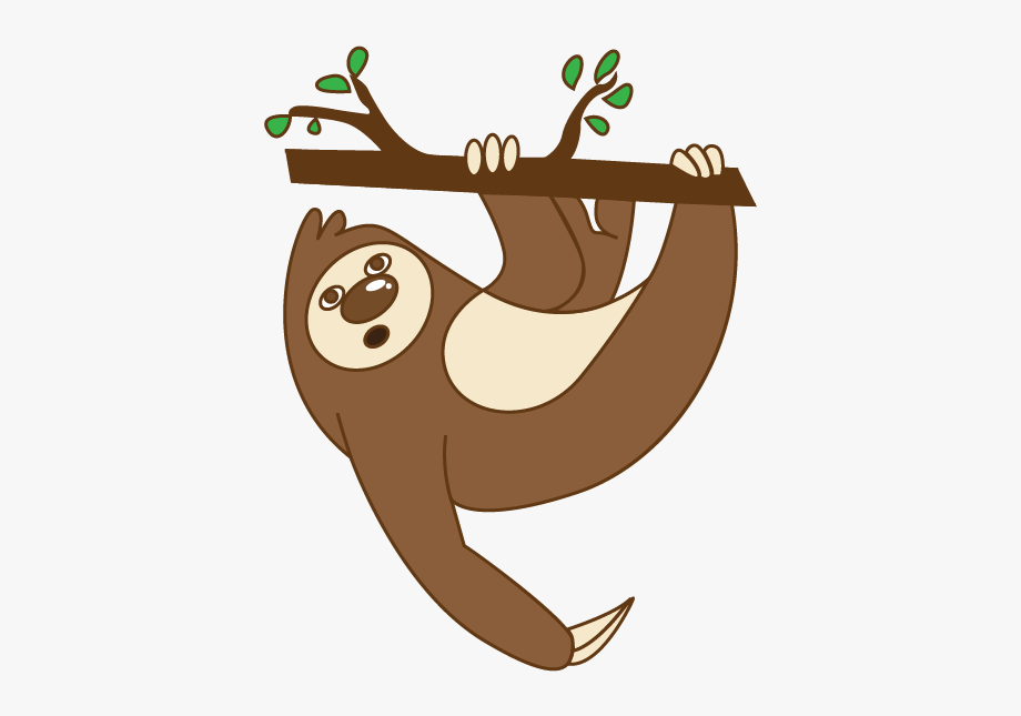 Cute sloth sticker.