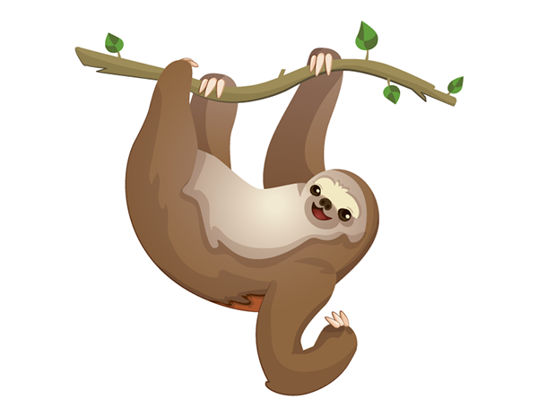 Sloth drawing clip.