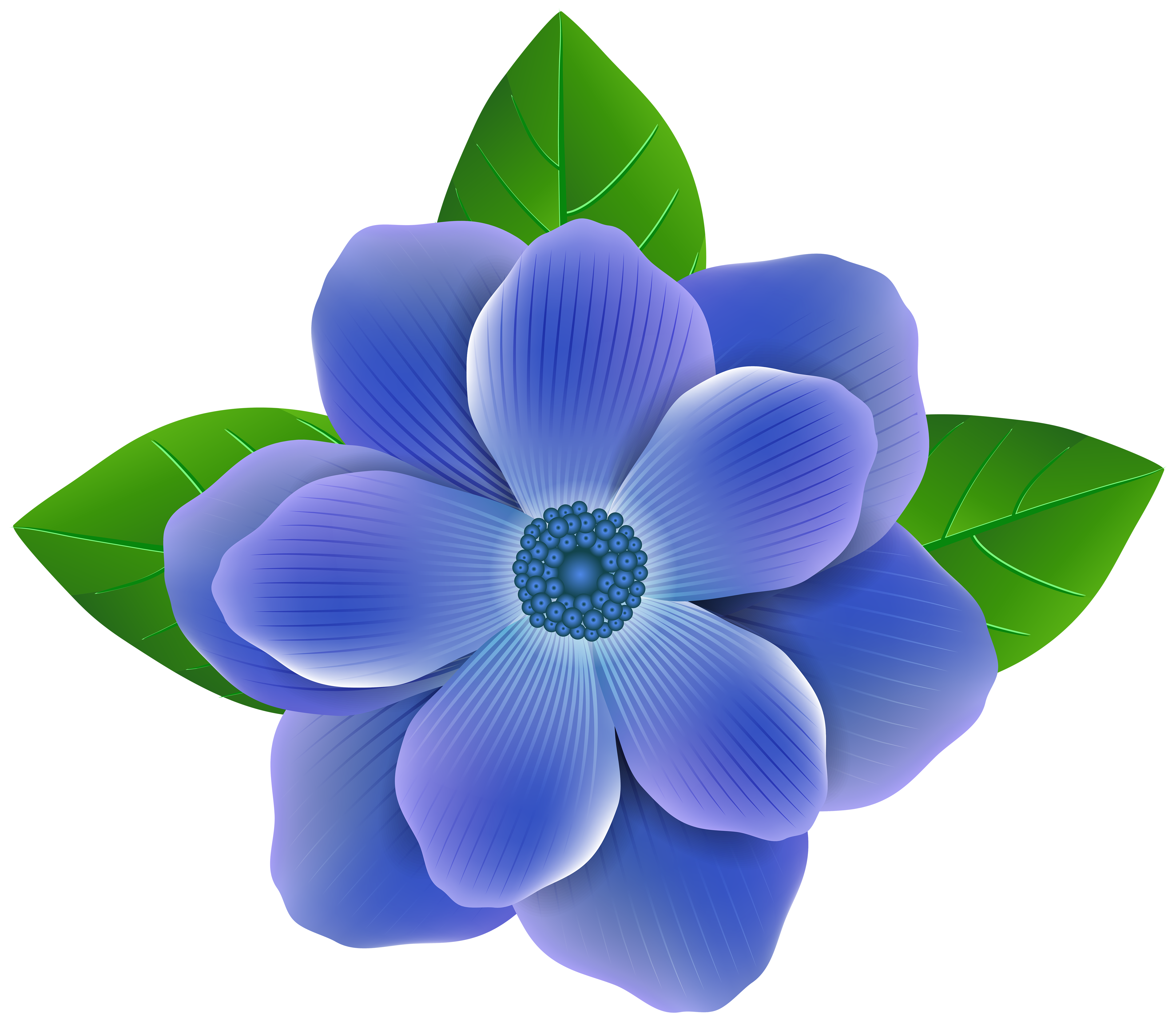 Blue Flower PNG Clip Art Image