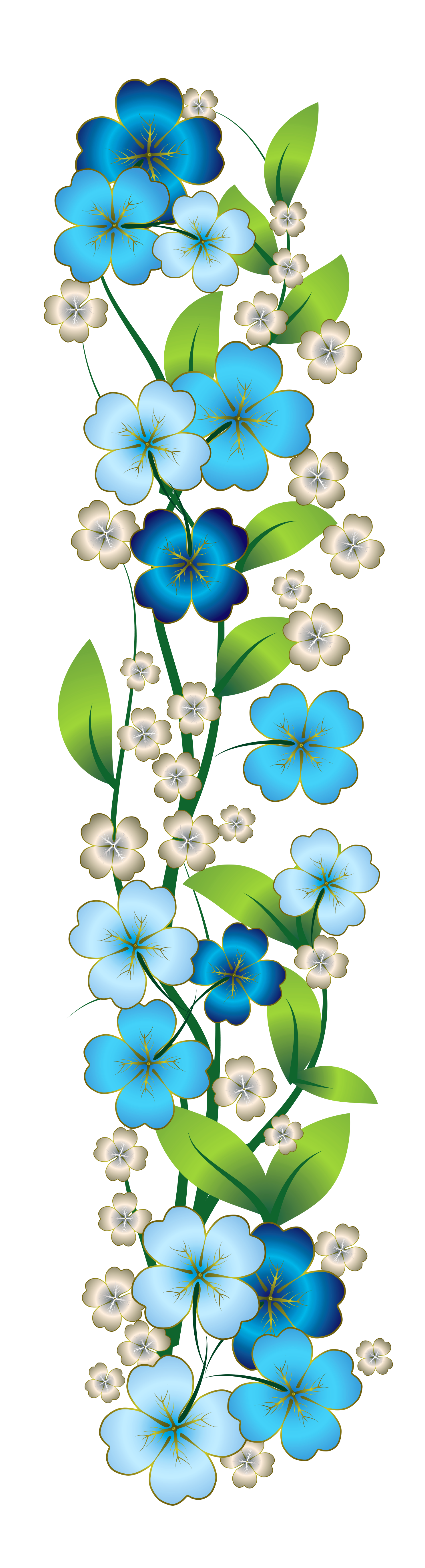 Clipart flowers blue.