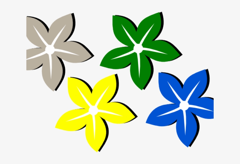 Flowers color clipart.