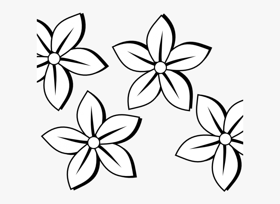 Flower Clipart Coloring Page