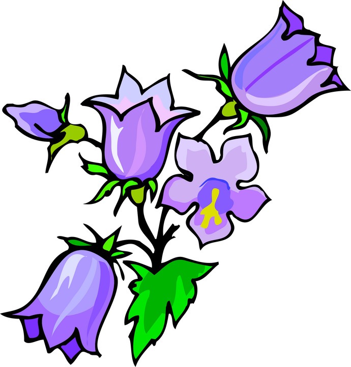 small flower clipart purple